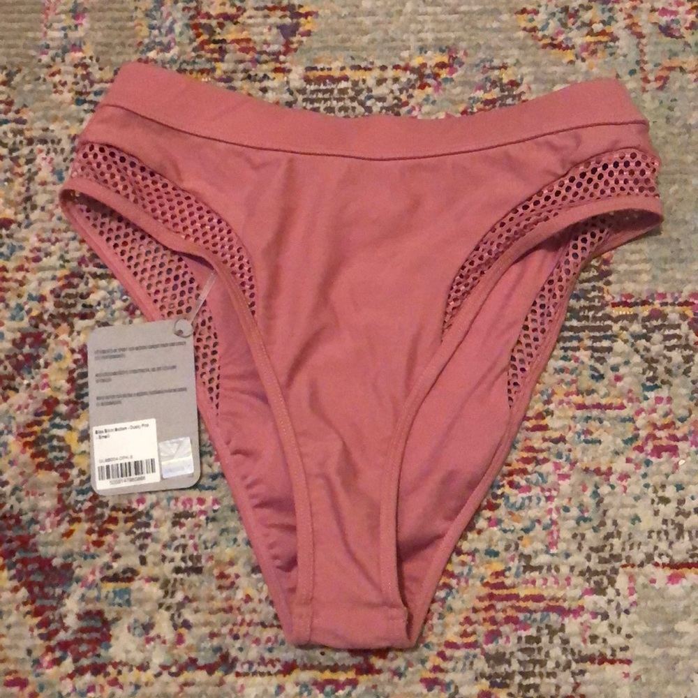 NWT gymshark dusty pink high waisted bikini bottom